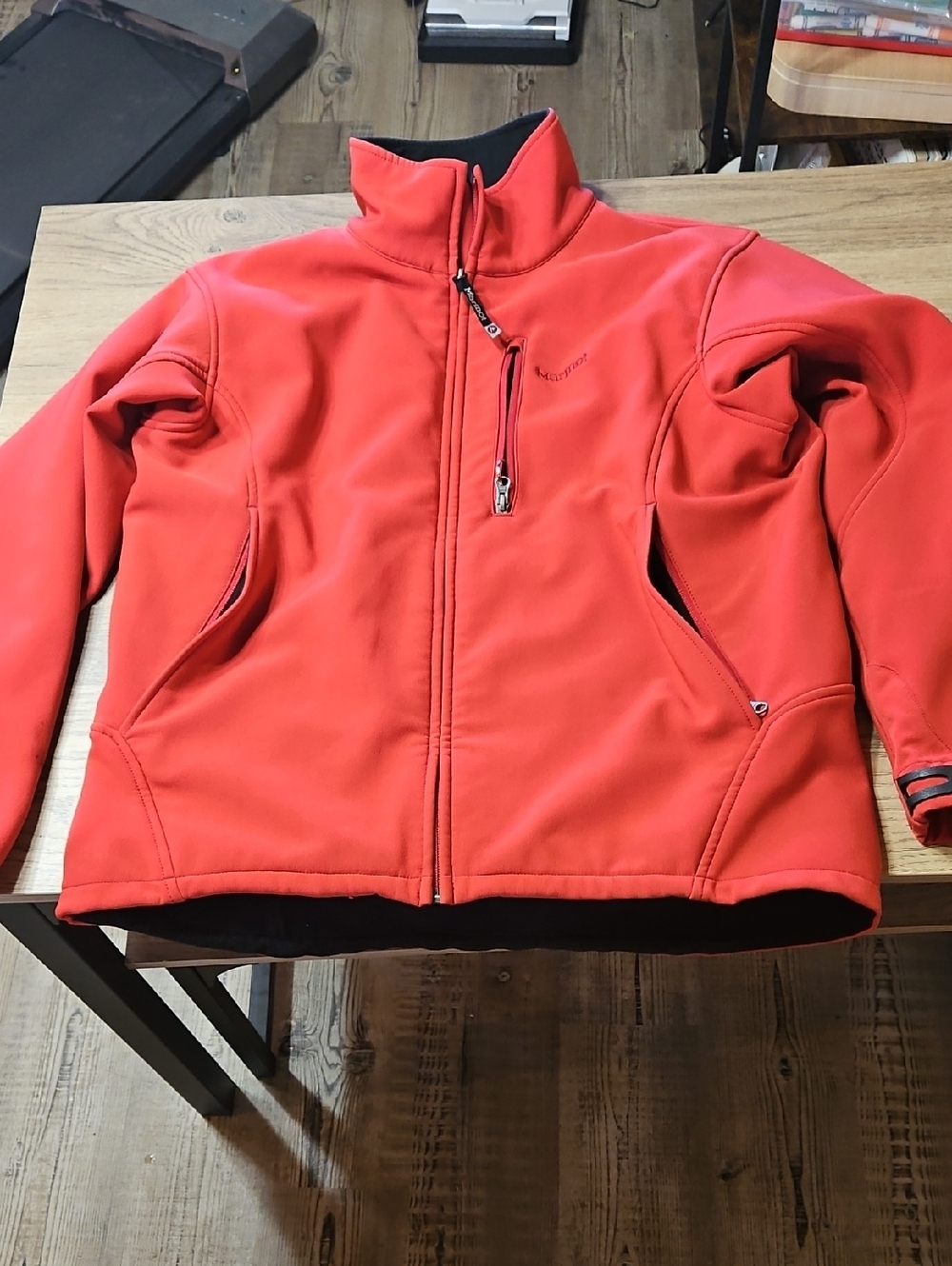 Marmot Red and Black Softshell Jacket with Inner Fleece